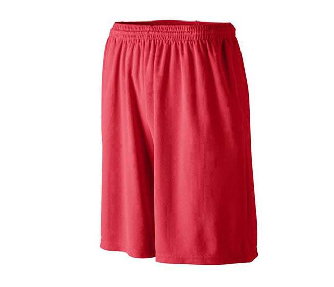 Augusta Longer Length Wicking 9" Short (M) (Red)