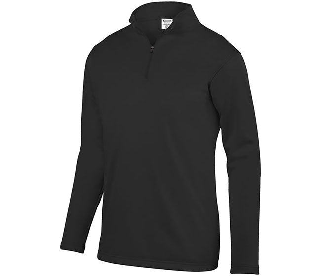 Augusta Wicking Fleece 1/4 Zip Pullover (M) (Black)