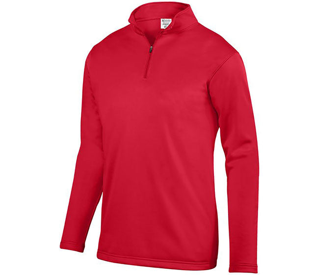 Augusta Wicking Fleece 1/4 Zip Pullover (M) (Red)