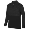 Augusta Shadow Tonal Heather 1/4 Zip Pullover (M) (Black)