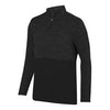 Augusta Shadow Tonal Heather 1/4 Zip Pullover (M) (Black)