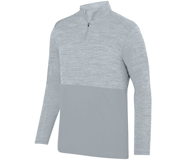Augusta Shadow Tonal Heather 1/4 Zip Pullover (M) (Silver)