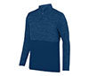 Augusta Shadow Tonal Heather 1/4 Zip Pullover (M) (Navy)