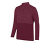 Augusta Shadow Tonal Heather 1/4 Zip Pullover (M) (Maroon)