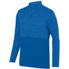 Augusta Shadow Tonal Heather 1/4 Zip Pullover (M) (Royal)