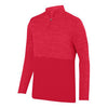 Augusta Shadow Tonal Heather 1/4 Zip Pullover (M) (Red)