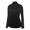 Augusta Shadow Tonal Heather 1/4 Zip Pullover (W) (Black)