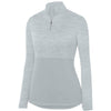 Augusta Shadow Tonal Heather 1/4 Zip Pullover (W) (Silver)