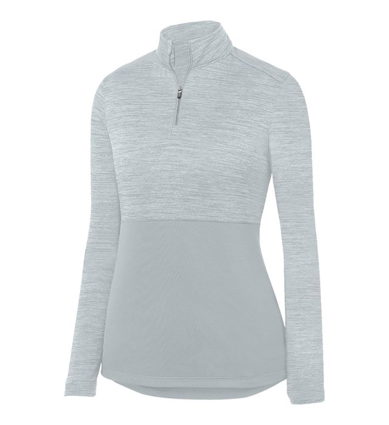 Augusta Shadow Tonal Heather 1/4 Zip Pullover (W) (Silver)
