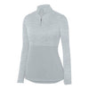 Augusta Shadow Tonal Heather 1/4 Zip Pullover (W) (Silver)