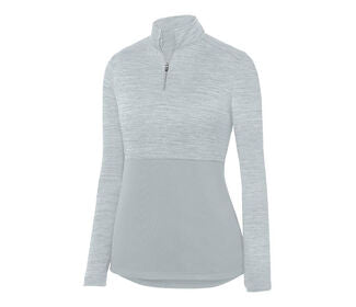 Augusta Shadow Tonal Heather 1/4 Zip Pullover (W) (Silver)