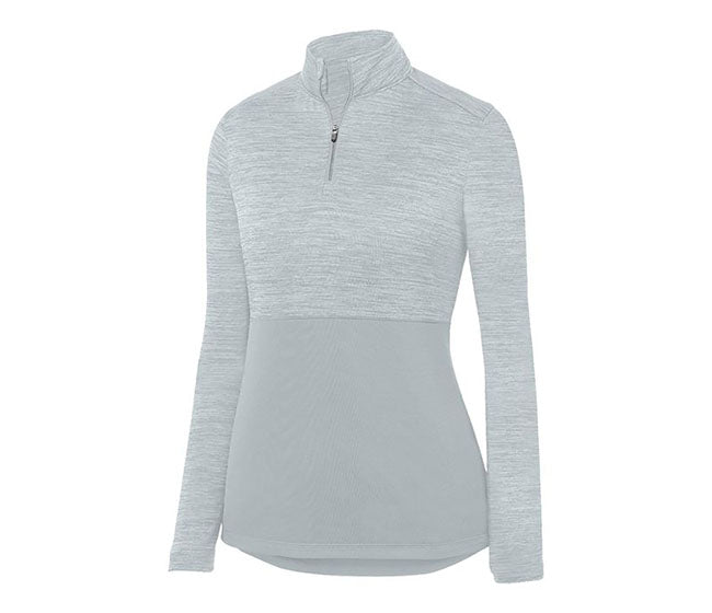 Augusta Shadow Tonal Heather 1/4 Zip Pullover (W) (Silver)