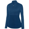 Augusta Shadow Tonal Heather 1/4 Zip Pullover (W) (Navy)