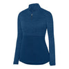 Augusta Shadow Tonal Heather 1/4 Zip Pullover (W) (Navy)