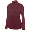 Augusta Shadow Tonal Heather 1/4 Zip Pullover (W) (Maroon)