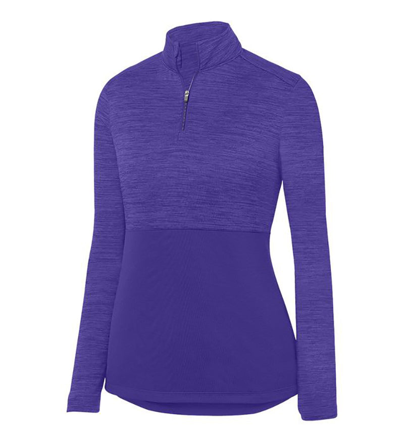 Augusta Shadow Tonal Heather 1/4 Zip Pullover (W) (Purple)
