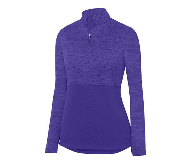 Augusta Shadow Tonal Heather 1/4 Zip Pullover (W) (Purple)