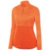 Augusta Shadow Tonal Heather 1/4 Zip Pullover (W) (Orange)