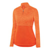 Augusta Shadow Tonal Heather 1/4 Zip Pullover (W) (Orange)