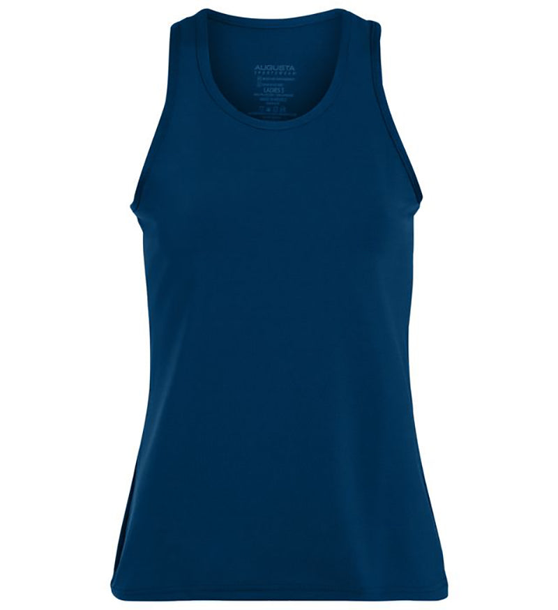 Augusta Poly/Spandex Solid Racerback Tank (W) (Navy)