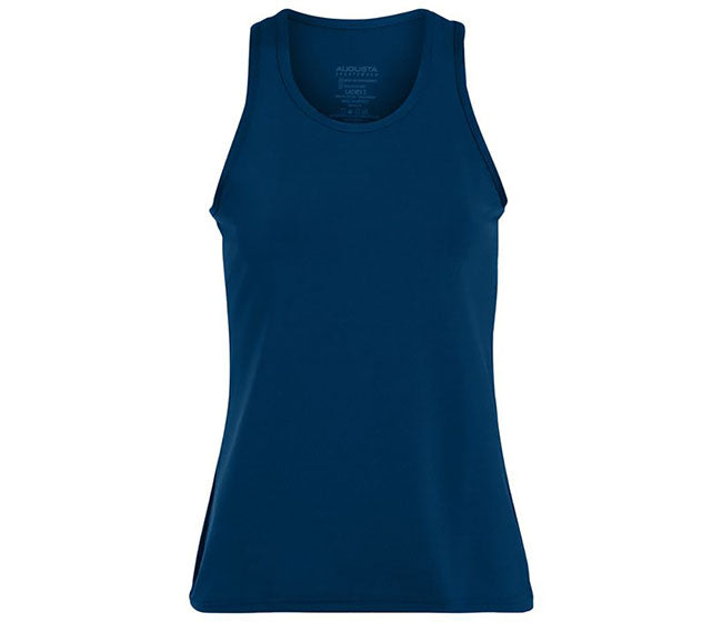 Augusta Poly/Spandex Solid Racerback Tank (W) (Navy)
