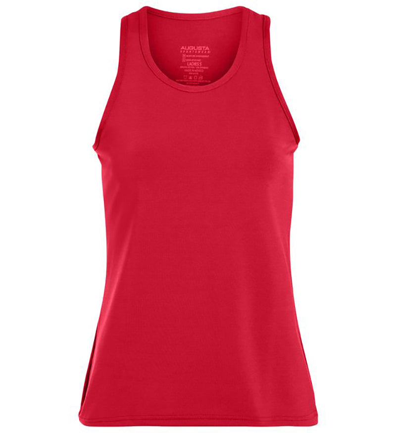 Augusta Poly/Spandex Solid Racerback Tank (W) (Red) Augusta CGA920-RED-L