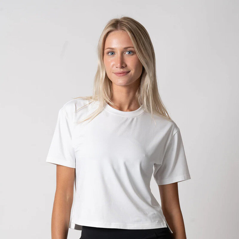 Joola Pickleball Court Crop Tee (W) (White) Joola