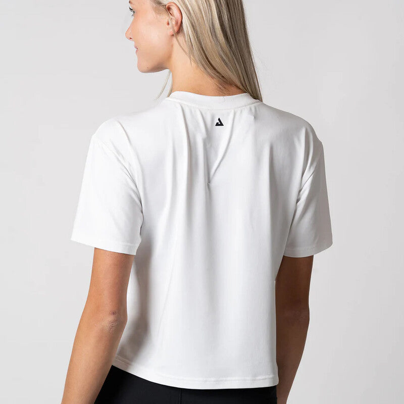 Joola Pickleball Court Crop Tee (W) (White) Joola