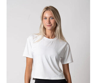 Joola Pickleball Court Crop Tee (W) (White)