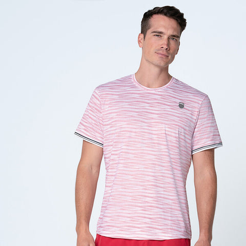 K-Swiss Pressure Rising Short Sleeve (M) (Chili)