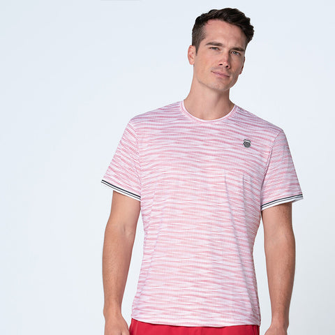 K-Swiss Pressure Rising Short Sleeve (M) (Chili)