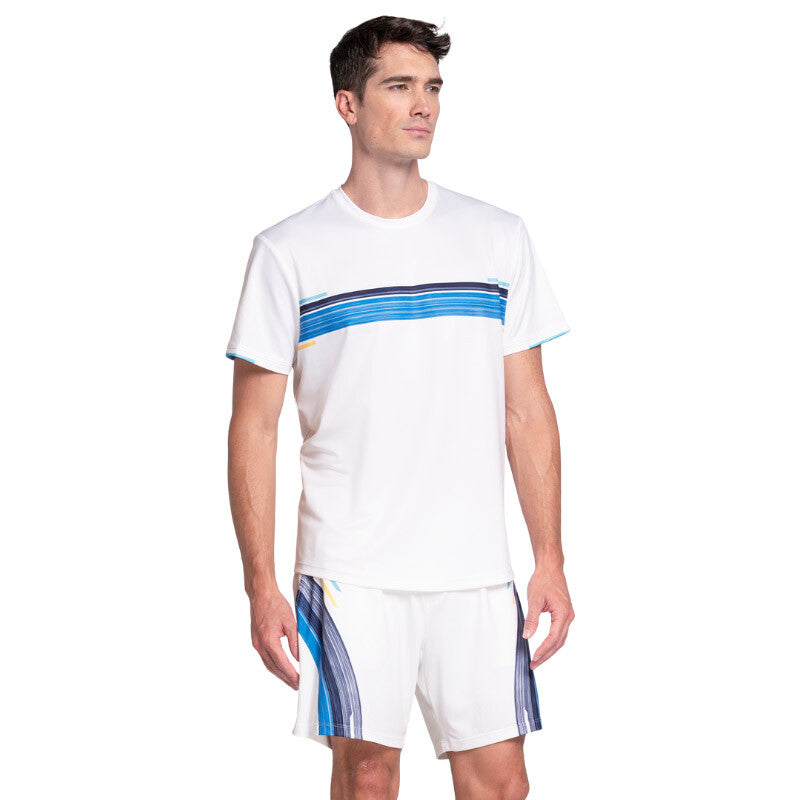 K-Swiss Downforce Short Sleeve (M) (White/Blue) K-Swiss CKSM0E-WHT-L
