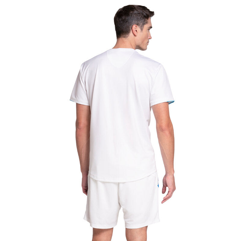 K-Swiss Downforce Short Sleeve (M) (White/Blue) K-Swiss CKSM0E-WHT-L