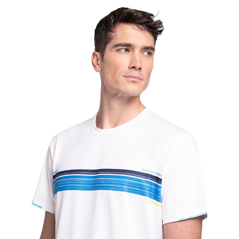 K-Swiss Downforce Short Sleeve (M) (White/Blue) K-Swiss CKSM0E-WHT-L