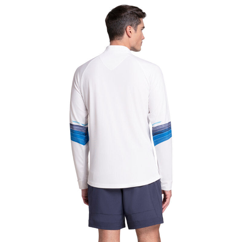 K-Swiss Downforce Long Sleeve 1/4 Zip (M) (White) K-Swiss CKSM0F-WHT-L