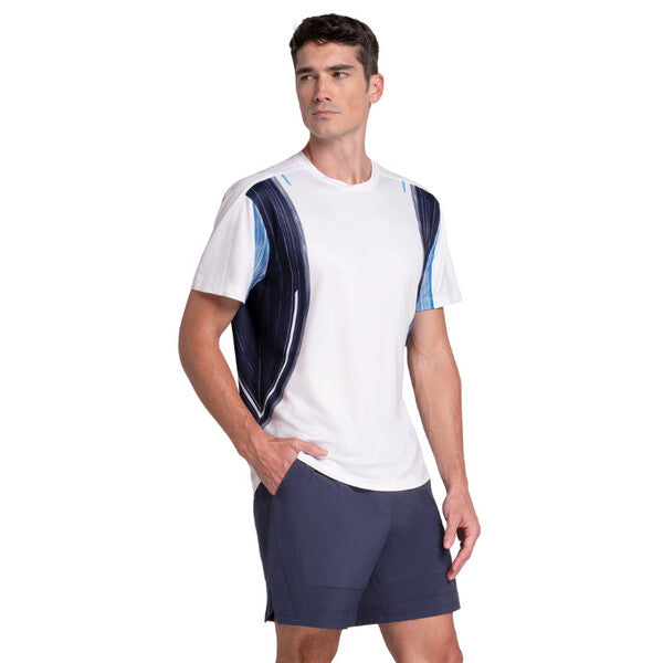 K-Swiss Breakline Stripe Short Sleeve (M) (White/Blue)