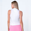 K-Swiss Set Sleeveless Polo (W) (White/Pink)