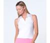 K-Swiss Set Sleeveless Polo (W) (White/Pink)