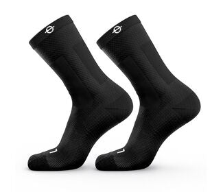 Lasso Women'S Athletic Compression Crew Socks 2.0 (W) (Black)