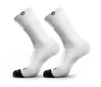 Lasso Women'S Athletic Compression Crew Socks 2.0 (W) (White)