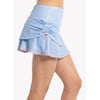 Lucky In Love Chambray Ruched Skirt (Light Denim)