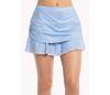 Lucky In Love Chambray Ruched Skirt (Light Denim)