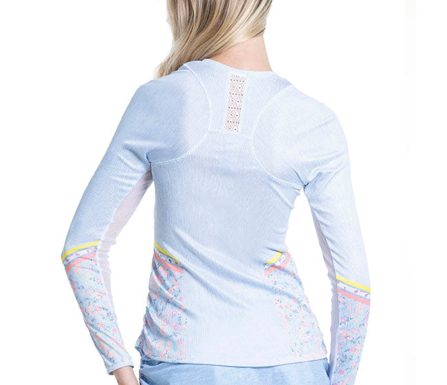 Lucky In Love Chambray Blossom Long Sleeve (Light Denim)