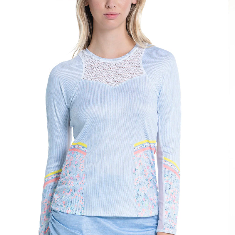 Lucky In Love Chambray Blossom Long Sleeve (Light Denim)