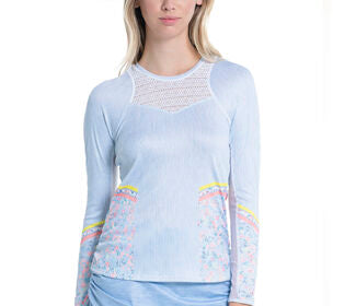 Lucky In Love Chambray Blossom Long Sleeve (Light Denim)