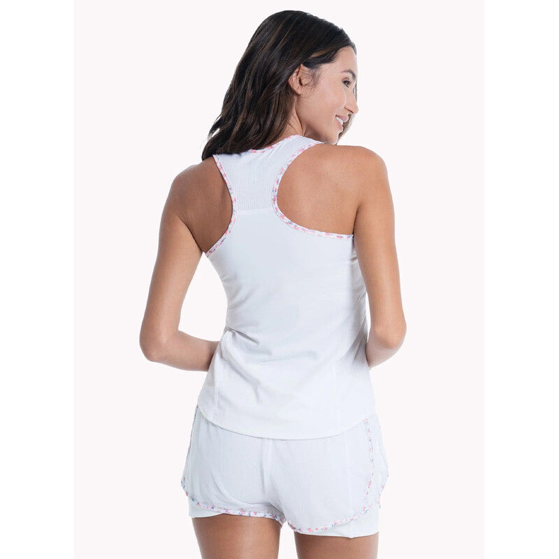 Lucky In Love Blossom Tank (White)