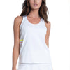 Lucky In Love Feelin' Lacey Tank (White)