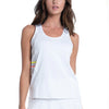 Lucky In Love Feelin' Lacey Tank (White)