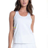 Lucky In Love Feelin' Lacey Tank (White)