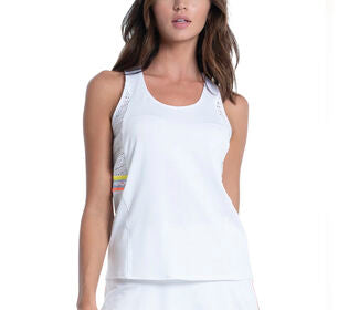 Lucky In Love Feelin' Lacey Tank (White)